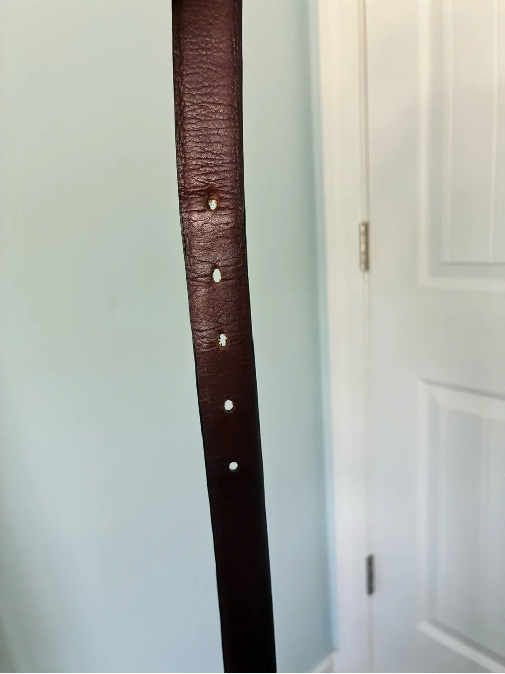 Cole Haan Black Exterior Brown Interior Leather Belt with Silver Buckle size L